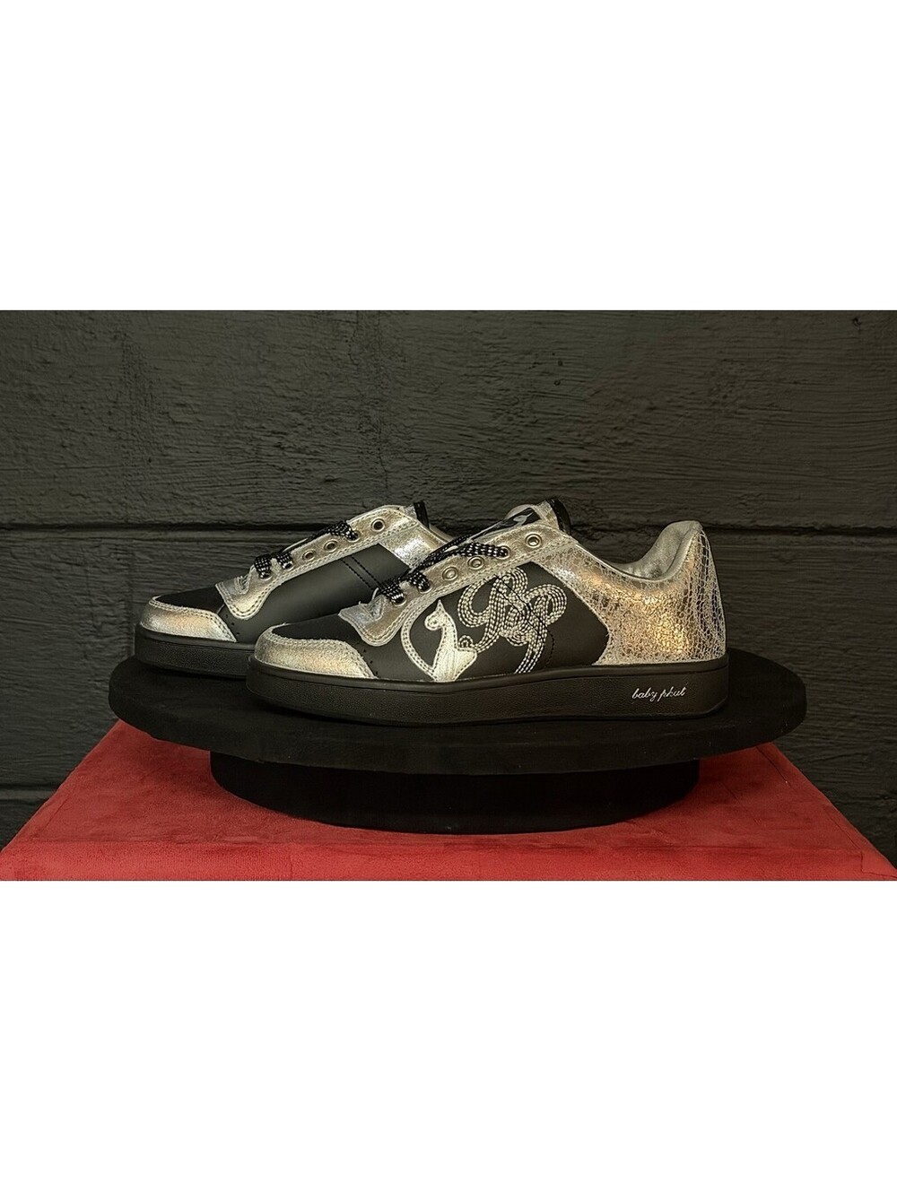 Baby Phat BP Shine Cat Low Black Silver DS Y2K OG Box 6 Rare Collector Pair